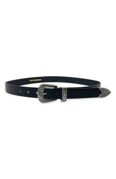 Petit Moments Nash Faux Leather Belt In Black