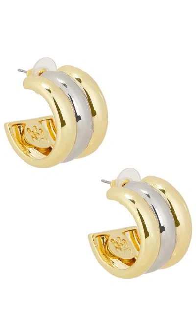 Petit Moments Noella Hoop Earrings In Metallic Gold