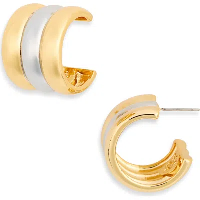 Petit Moments Noella Two-tone Hoop Earrings In Gold