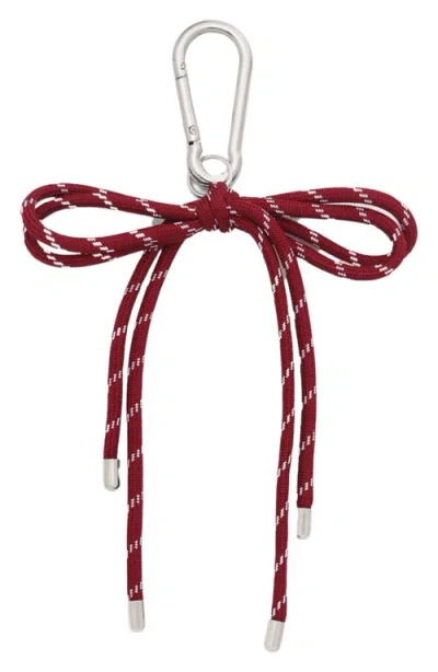 Petit Moments Paracord Bow Keychain In Metallic