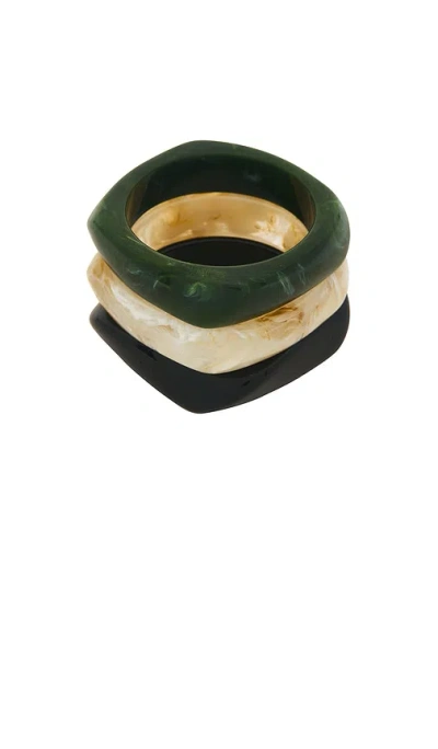 Petit Moments Party Cuff Set Of 3 In Green