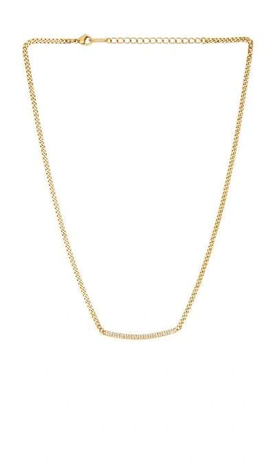 Petit Moments Pave Bar Necklace In Gold