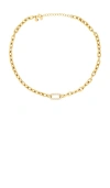 Petit Moments Pave Carabiner Necklace In Gold