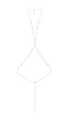 Petit Moments Pearl Body Chain In Metallic Gold
