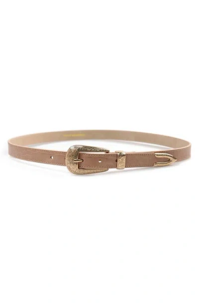 Petit Moments Phoenix Belt In Beige Croc/gold