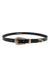 Petit Moments Phoenix Belt In Black Croc/gold