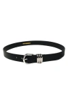 Petit Moments Polished Belt In Black/ Silver