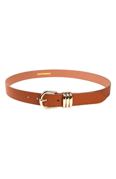 Petit Moments Polished Belt In Brown/ Gold