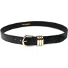 Petit Moments Polished Belt In Black