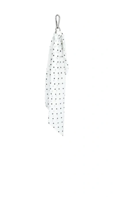 Petit Moments Polka Scarf Keychain In Metallic
