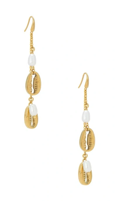 Petit Moments Puka Drop Charm Earrings In Gold
