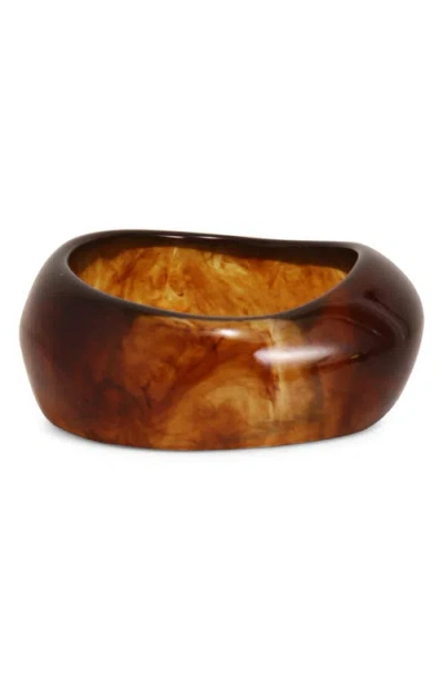Petit Moments Resin Cuff Bracelet In Brown