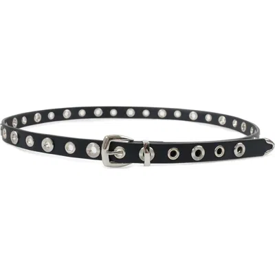 Petit Moments Rivet Studded Belt In Black