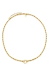 Petit Moments Rope Round Carabiner Necklace In Gold