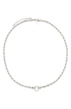 Petit Moments Rope Round Carabiner Necklace In Metallic