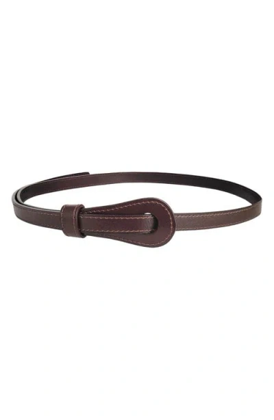 Petit Moments Saddle Faux Leather Belt In Brown