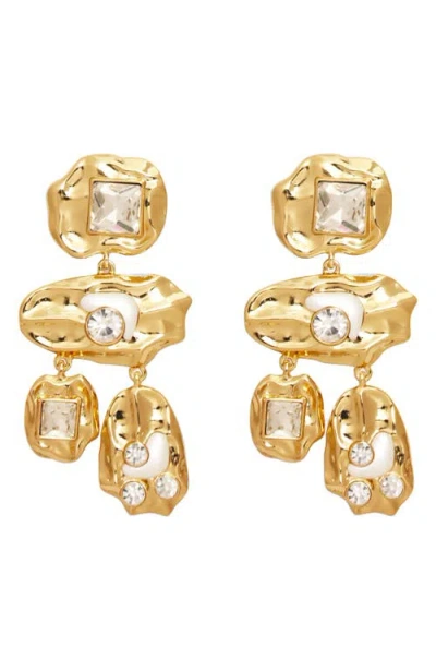 Petit Moments Shore Crystal Drop Earrings In Gold