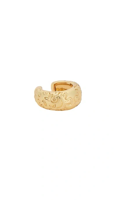 Petit Moments Sigil Ear Cuff In Orange