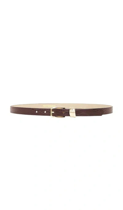 Petit Moments Sleek Belt In Brown Croc
