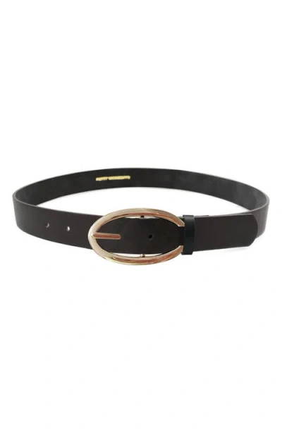 Petit Moments Sleekline Faux Leather Belt In Black