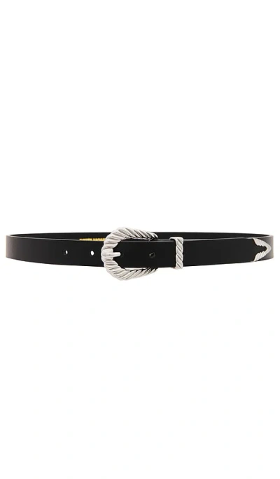 Petit Moments Slim Modern Rodeo Belt In 银白色&黑色