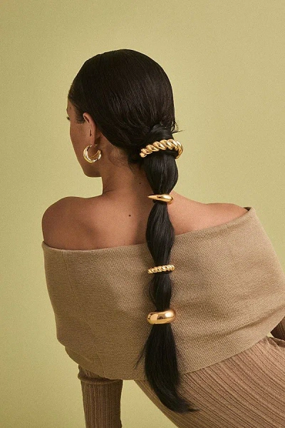 Petit Moments Sofia Pony Cuff In Gold, Women's At Urban Outfitters