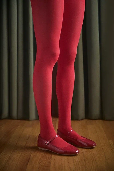 Petit Moments Solid Tights In Red, Women's At Urban Outfitters