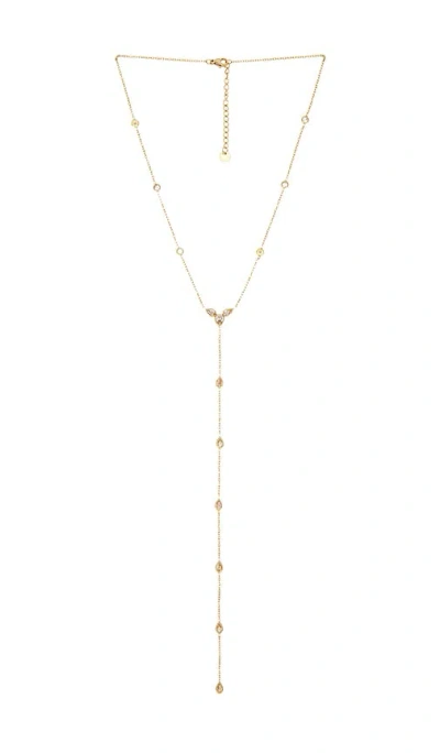 Petit Moments Stone Drop Lariat In Gold