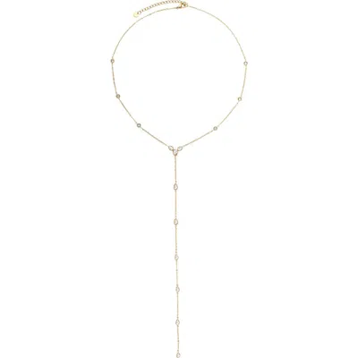 Petit Moments Stone Drop Lariat Necklace In Gold