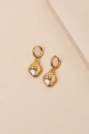Petit Moments Strawberry Gold Charm Huggie Hoop Earrings In Gold