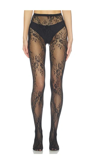 Petit Moments Stretch Lace Tights In Black