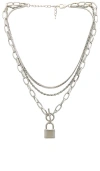 Petit Moments Stronger Necklace In Metallic Silver