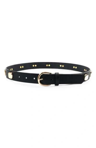 Petit Moments Studded Buckle Belt In Black