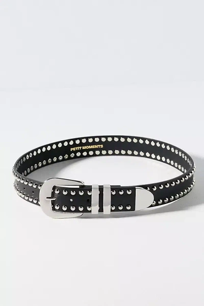 Petit Moments Studded Double Barrel Belt In Black