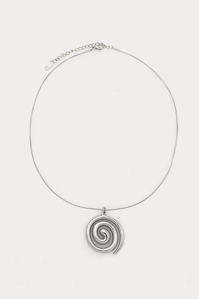 Petit Moments Swirl Chain Necklace In Silver, Women's At Urban Outfitters In Metallic