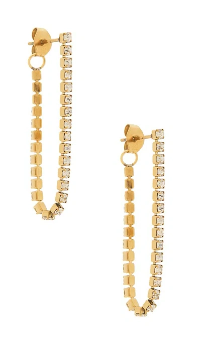Petit Moments Tennis Drop Earrings In Orange
