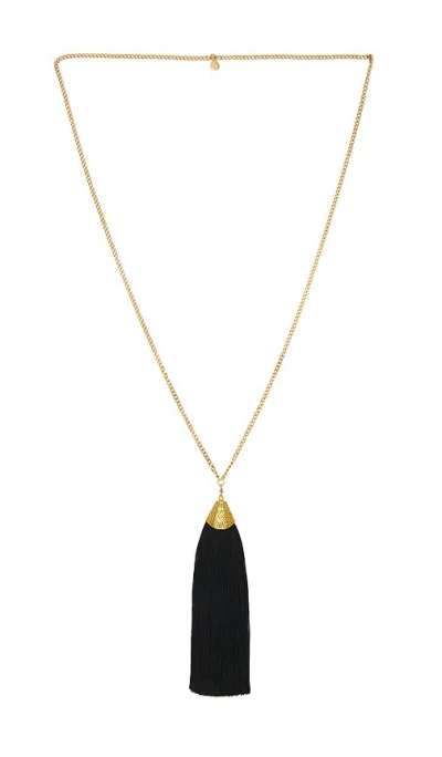 Petit Moments Vibes Tassel Necklace In Black