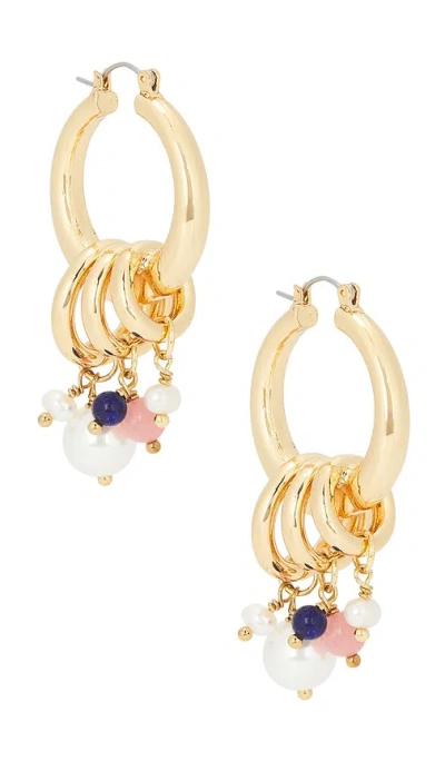 Petit Moments Voyage Hoop Earrings In Gold