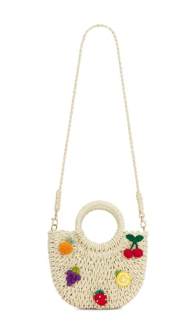 Petit Moments X Revolve Fruit Straw Bag In Neutral
