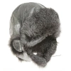 PETIT NORD SILVER LEATHER & FUR HAT