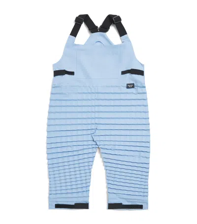 Petit Pli Kids'  Pleated Versa-tile Dungarees In Blue
