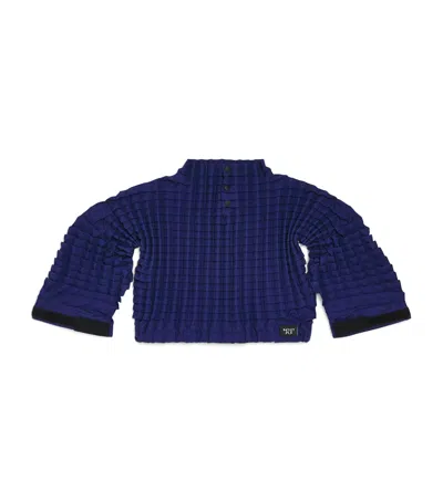 Petit Pli Kids'  Recycled Crinkle Versatile Top In Blue
