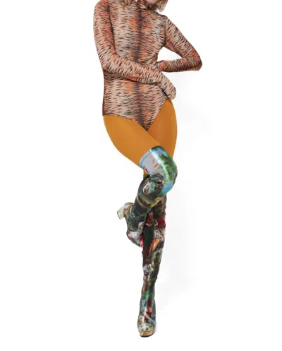 Petit Pois By Viviana G Tiger Body Suit In Multi