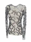 Petit Pois By Viviana G Women Embroidery Sequin Top In Silver In Silver