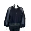 Petit Pois By Viviana G Women's Mesh Bomber Jacket In Black In Black