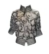 Petit Pois By Viviana G Women Sequin Bomber Jacket In Silver In Silver