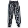 Petit Pois By Viviana G Womenmesh Snake Print Joggers In Black In Black
