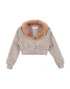 Petit Toddler Girl Cardigan Beige Size 4 Viscose, Polyester, Polyamide, Metallic Fiber