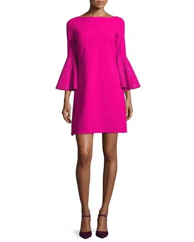 Pre-owned Petite $795 La  Robe Di Chiara Boni Natalia Hot Pink Mini Dress Sz 42/6