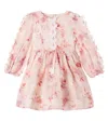 Petite Amalie Alice Floral Linen And Silk Dress In Pink
